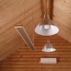 Отопление домиков обогревателями Алмак